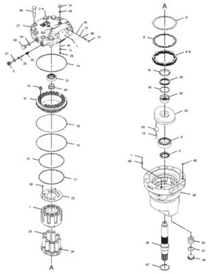 228-3238 20R6810 For CAT 374D 374F Excavator Hydraulic Travel Motor