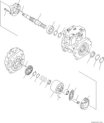 708-1L-00710 708-1L-01710 708-1L-04230 สําหรับเครื่องบรรทุก Komatsu Wa450-6 Wa470-6 Wa480-6 ปั๊มพิสตันหลักแบบไฮดรอลิก