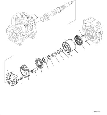 708-1g-00060 708-1g-01060 708-1g-04310 สำหรับ Komatsu Wa470-6 Wa480-6 ไฮดรอลิกลูกสูบหลักปั๊ม Loader ปั๊มเดิม
