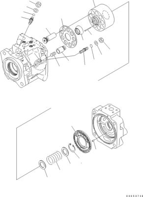 708-1W-00961 708-1W-01850 708-1W-00010 สําหรับ Komatsu WA450-6 WA470-6 WA480-6 ปั๊มระบายน้ําสติน