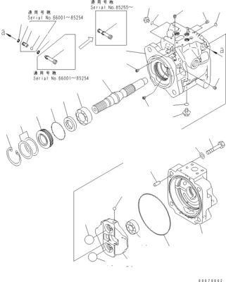 708-1W-00961 708-1W-01850 708-1W-00010 สําหรับ Komatsu WA450-6 WA470-6 WA480-6 ปั๊มระบายน้ําสติน