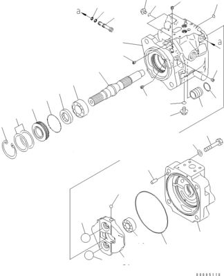 708-1W-00960 708-1W-00850 708-1W-03710 สําหรับ Komatsu WA450-6 WA470-6 WA480-6 ปั๊มระบายน้ําสติน