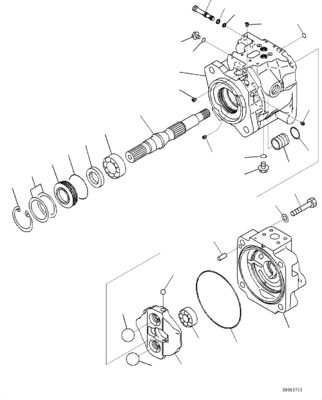 708-1U-00120 708-1U-00140 708-1U-00170 สําหรับ Komatsu WA380-6 WA430-6 ปั๊มไฮดรอลิก ปั๊มควบคุม