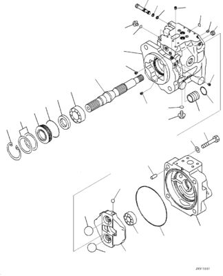 708-1U-00120 708-1U-00140 708-1U-00170 สําหรับ Komatsu WA380-6 WA430-6 ปั๊มไฮดรอลิก ปั๊มควบคุม
