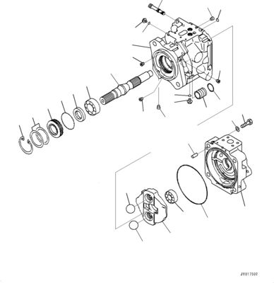 708-1W-00820 708-1W-00731 708-1W-00952 สําหรับ Komatsu WA500-6 ปั๊มไฮดรอลิก