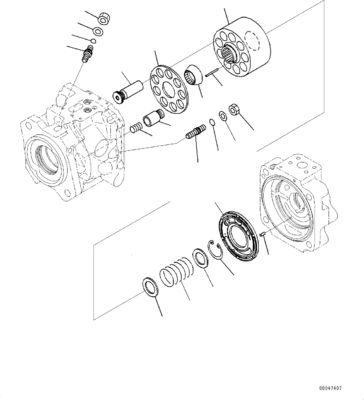 708-1W-00820 708-1W-00731 708-1W-00952 สําหรับ Komatsu WA500-6 ปั๊มไฮดรอลิก