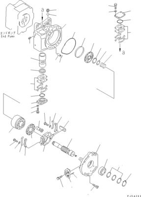 708-2L-00960 708-2L-00961 708-2L-05420 สำหรับ Komatsu WA700-3 ปั๊มไฮดรอลิก LOADER ปั๊มเดิมคุณภาพสูง