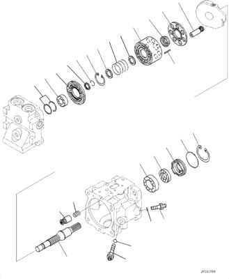 708-1S-00950 สําหรับ Komatsu D375A-6R บูลโดเซอร์ แฟนไฮดรอลิก ปั๊มปั๊มพิสตัน พั๊มปั๊มเดิม คุณภาพสูง
