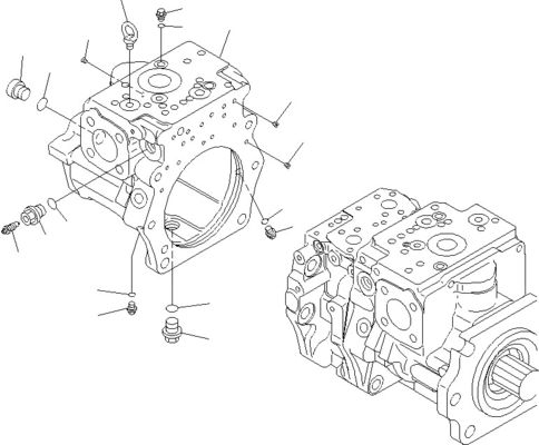 708-2G-00800 708-2G-00801 708-2G-01081 สําหรับ Komatsu Loader WA600-6 ปั๊มไฮดรอลิก ปั๊มพิสตัน ปั๊มหลัก คุณภาพสูง