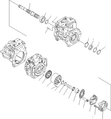 708-2G-00800 708-2G-00801 708-2G-01081 สําหรับ Komatsu Loader WA600-6 ปั๊มไฮดรอลิก ปั๊มพิสตัน ปั๊มหลัก คุณภาพสูง