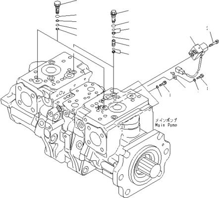 708-2G-00800 708-2G-00801 708-2G-01081 สําหรับ Komatsu Loader WA600-6 ปั๊มไฮดรอลิก ปั๊มพิสตัน ปั๊มหลัก คุณภาพสูง