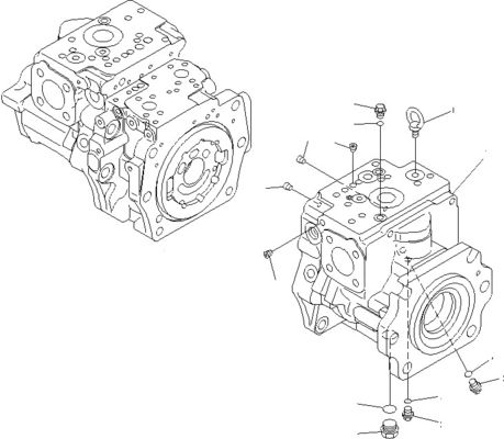 708-2G-00800 708-2G-00801 708-2G-01081 สําหรับ Komatsu Loader WA600-6 ปั๊มไฮดรอลิก ปั๊มพิสตัน ปั๊มหลัก คุณภาพสูง
