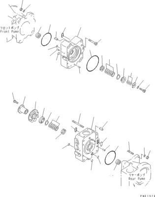 708-2L-00950 708-25-02044 708-2L-00951 708-2L-05420 สําหรับ Komatsu WA800-3 WA900-3 ปั๊มน้ําหนัก