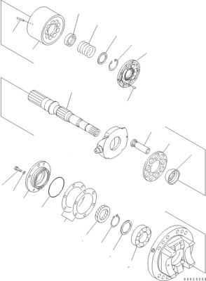 708-2L-00950 708-25-02044 708-2L-00951 708-2L-05420 สําหรับ Komatsu WA800-3 WA900-3 ปั๊มน้ําหนัก