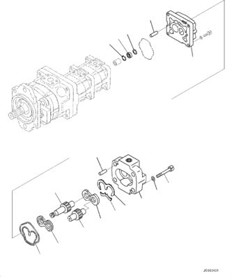 705-56-36051 705-56-36050 705-38-30060 สำหรับ Komatsu รถตักล้อยาง WA320-6 ปั๊มไฮดรอลิก GP-PISTON เกียร์ปั๊มหลังการขาย