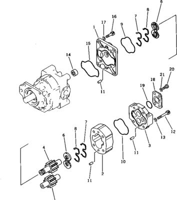 705-52-40100 705-52-40001 705-32-37740 สำหรับ Komatsu Bulldozer D375-5 ไฮดรอลิกปั๊มหลักเดิมทำงานอุปกรณ์ปั๊ม