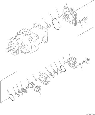 704-71-44060 สำหรับ Komatsu Bulldozer D375A-6 D375A-5 ไฮดรอลิกหลักปั๊มเดิมทำงานอุปกรณ์ปั๊ม