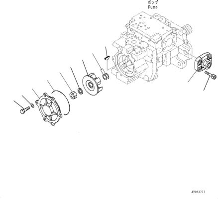 708-1H-00261 708-1H-01261 ​​708-1H-04270 สำหรับ Komatsu Bulldozer D375A-8 ไฮดรอลิกหลักปั๊มเดิมทำงานอุปกรณ์ปั๊ม