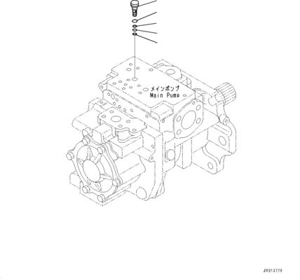 708-1H-00261 708-1H-01261 ​​708-1H-04270 สำหรับ Komatsu Bulldozer D375A-8 ไฮดรอลิกหลักปั๊มเดิมทำงานอุปกรณ์ปั๊ม