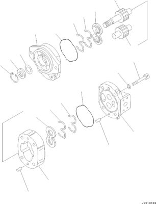 705-17-02022 705-22-31220 สําหรับ Komatsu Bulldozer D31EX-22 D31PX-22 D37EX-22 D37PX-22 ปั๊มไฮดรอลิก ปั๊มพิสตัน