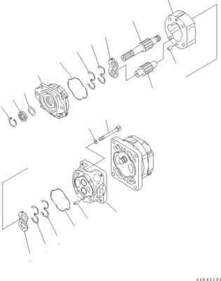 705-52-30A00 705-14-32731 สําหรับ Komatsu บูลโดเซอร์ D155A-6 D155AX-6 ปั๊มไฮดรอลิก