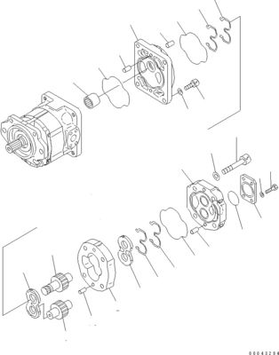 705-52-30A00 705-14-32731 สําหรับ Komatsu บูลโดเซอร์ D155A-6 D155AX-6 ปั๊มไฮดรอลิก