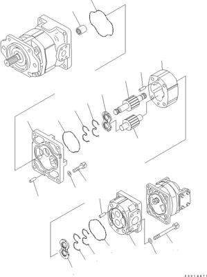 705-14-41010 705-14-41040 สําหรับ Komatsu บูลโดเซอร์ D155AX-5 WA450 470-1 ปั๊มไฮดรอลิก