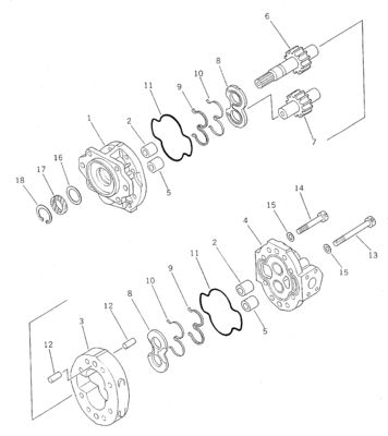 705-14-41010 705-14-41040 สําหรับ Komatsu บูลโดเซอร์ D155AX-5 WA450 470-1 ปั๊มไฮดรอลิก