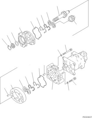 198-49-34100 สําหรับ Komatsu บูลโดเซอร์ D375A-6 D375A-5 ปั๊มแกนไฮดรอลิก