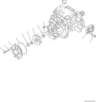 708-1H-00250 708-1H-00251 สําหรับ Komatsu บูลโดเซอร์ D155AX-6 D155AX-6A ปั๊มแกนไฮดรอลิก