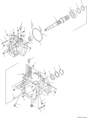 708-1H-00250 708-1H-00251 สําหรับ Komatsu บูลโดเซอร์ D155AX-6 D155AX-6A ปั๊มแกนไฮดรอลิก