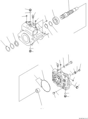708-1H-00021 708-1H-01021 708-1H-04111 สําหรับ Komatsu บูลโดเซอร์ D275AX-5 ปั๊มแกนไฮดรอลิก
