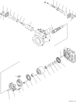 708-1H-00021 708-1H-01021 708-1H-04111 สําหรับ Komatsu บูลโดเซอร์ D275AX-5 ปั๊มแกนไฮดรอลิก