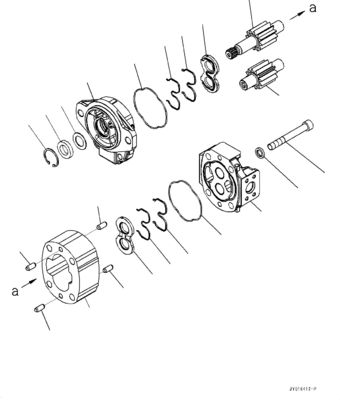 705-22-31230 สําหรับ Komatsu บูลโดเซอร์ D37EX-23 D37PX-23 D39EX-23 D39PX-23 ปั๊มชาร์จไฮดรอลิก ปั๊มน้ํามันไฮดรอลิก