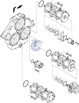 95177940 89652440 สําหรับ Komatsu Excavator PC4000-6 มอเตอร์ลมลมไฮดรอลิก