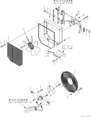 418-03-33241 4180333241 สําหรับ Komatsu WHEEL LOADERS WA100-5 WA150-5 WA200-5 WA270 มอเตอร์พัดลมไฮดรอลิก