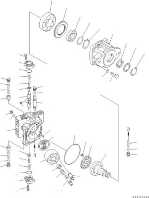 706-7H-01101 706-7H-12310 706-7H-01100 สําหรับ Komatsu บูลโดเจอร์ D155AX-6 D155AX-7 มอเตอร์ไฮดรอลิก HST ปั๊ม