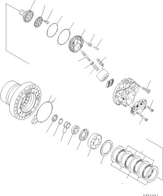 708-7H-00040 708-7H-11110 สําหรับ Komatsu D275AX-5EO บูลโดเซอร์ไฮดรอลิก H.S.S. MOTOR ของแท้ คุณภาพสูง