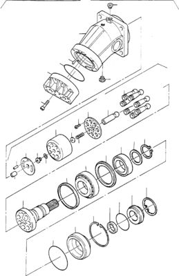 65489140 สําหรับ Komatsu Excavator PC3000-6 4000-6 7000-6 8000-6 ไฮดรอลิก TRAVEL MOTOR มอเตอร์ขับเคลื่อน
