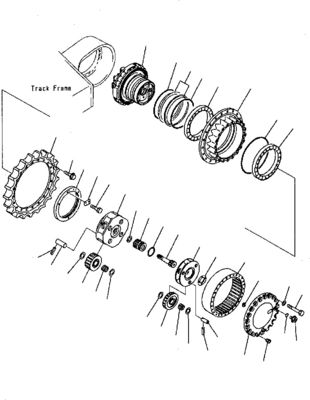 207-27-00260 708-8H-00320 สำหรับ Komatsu Excavator PC300-7 340NLC-7 350-7 Travel Assembly Final Drive Original Travel มอเตอร์