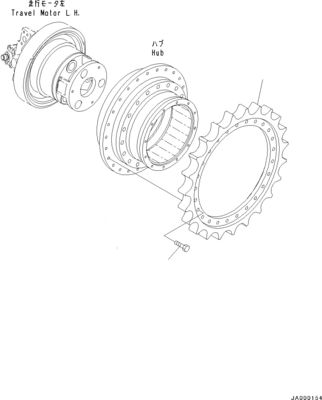 11Y-27-30401 สำหรับ Komatsu D31EX-22 D37EX-22 D31PX-22 D37EX-22 bulldozer Travel Assembly Final Drive Original Travel มอเตอร์