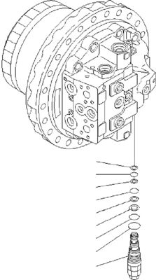 706-8J-01012 706-8J-01011 สำหรับ Komatsu PC400-7 450-7 450-8 Excavator Travel Assembly Final Drive Original Travel มอเตอร์