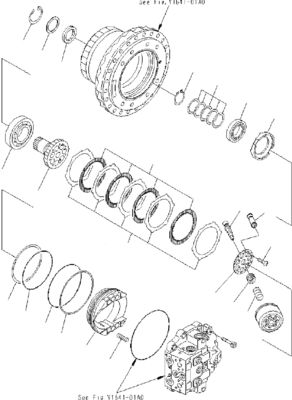 706-8J-01012 706-8J-01011 สำหรับ Komatsu PC400-7 450-7 450-8 Excavator Travel Assembly Final Drive Original Travel มอเตอร์