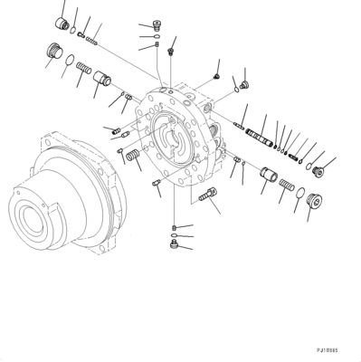 21N-60-34100 21N6034100 สําหรับ Komatsu PC1250-8 1250SP-8 เครื่องขุด เครื่องขับเคลื่อนไฮดรอลิก