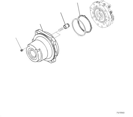 21N-60-34100 21N6034100 สําหรับ Komatsu PC1250-8 1250SP-8 เครื่องขุด เครื่องขับเคลื่อนไฮดรอลิก