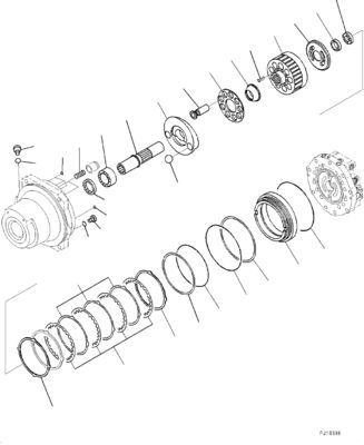 21N-60-34100 21N6034100 สําหรับ Komatsu PC1250-8 1250SP-8 เครื่องขุด เครื่องขับเคลื่อนไฮดรอลิก