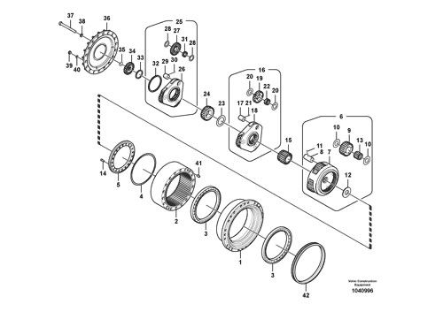 VOE14599921 VOE14599920 VOE14604840For Volvo Excavator EC300D 350D 380DTravel ชุด Final Drive Original Travel มอเตอร์