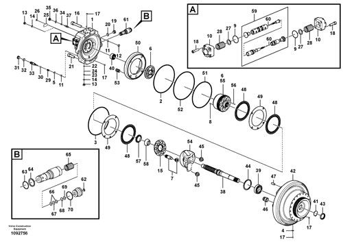 VOE14599921 VOE14599920 VOE14604840For Volvo Excavator EC300D 350D 380DTravel ชุด Final Drive Original Travel มอเตอร์