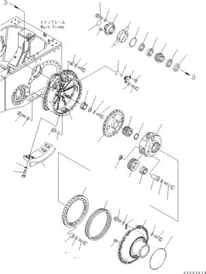 17A-27-00152 17A-27-00151 17A-27-00110 สําหรับ Komatsu บูลโดเซอร์ D155AX-6 เดินทางการประกอบ รถยนต์การเดินทาง
