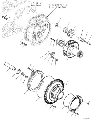 17M-27-00410 17M-27-00252 17M-27-00251 สำหรับ Komatsu Bulldozer D275A-5R ชุดเดินทาง Final Drive Travel Motor เดิม